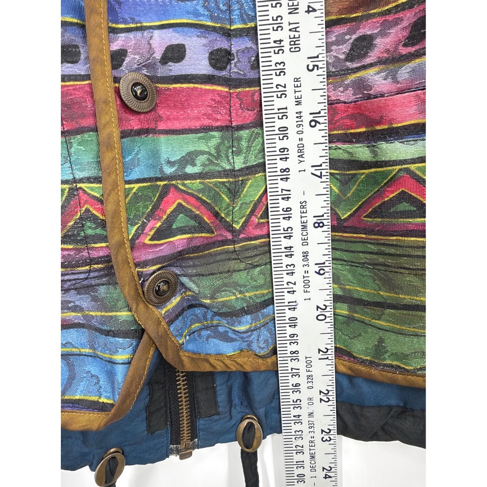 Colorful Patterned Quilted Vest - Multicolor - Picture 7 of 7